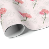 Ribbon Carnation Geschenkpapier (Rolleneckpunkt)
