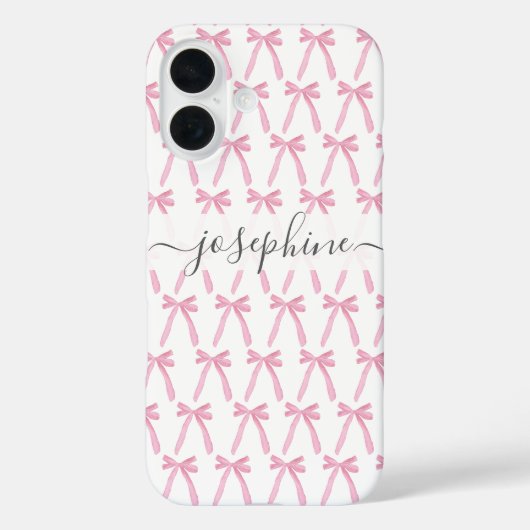 Ribbon Coquette Pink Ästhetische Bogen personalisi Case-Mate iPhone Hülle (Rückseite)