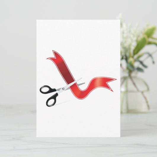 Ribbon Cutting Einladung (Stehend Vorderseite)