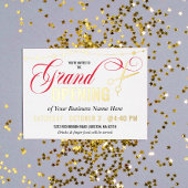 Ribbon Cutting Grand Opening Gold Folie Einladungspostkarte