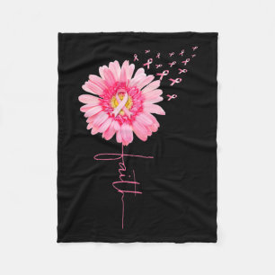 Ribbon Daisy Faith - Brustkrebs-Bewusstseinsmonat Fleecedecke