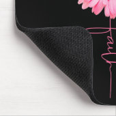 Ribbon Daisy Faith - Brustkrebs-Bewusstseinsmonat Mousepad (Ecke)