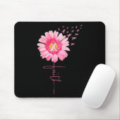 Ribbon Daisy Faith - Brustkrebs-Bewusstseinsmonat Mousepad (Mit Mouse)
