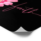 Ribbon Daisy Faith - Brustkrebs-Bewusstseinsmonat Poster (Ecke)