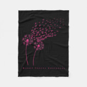Ribbon Dandelion Faith Hope Liebe Brustkrebs Fleecedecke (Vorderseite)