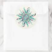 Ribbon Dharma Wheel Mandala Sticker (Tasche)