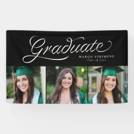 Ribbon Drehbuch-Absolvent trendy drei Foto grad Banner
