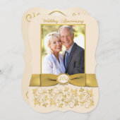 RIBBON-Einladung zum 50-jährigen Jubiläum Einladung (Vorne/Hinten)