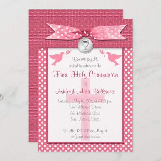 RIBBON Einladung zur ersten Heiligen Kommune (Vorne/Hinten)
