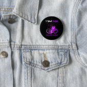 Ribbon Feather Fibromyalgie Bewusstsein Button (Beispiel)
