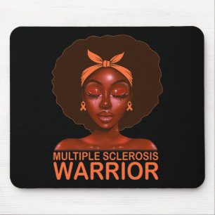 Ribbon Frau Awareness Warrior Black Afro Women Gir Mousepad