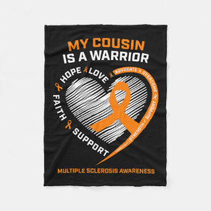 Ribbon Frau Warrior Cousin Multiple Sklerose Aware Fleecedecke