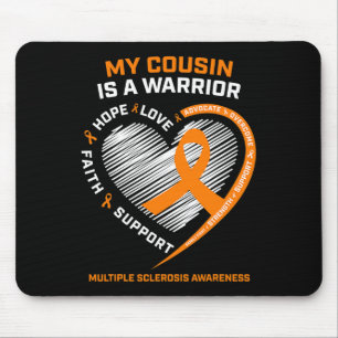 Ribbon Frau Warrior Cousin Multiple Sklerose Aware Mousepad