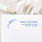 Ribbon French Blue Vintage Wedding Rücksendeadress (Insitu)