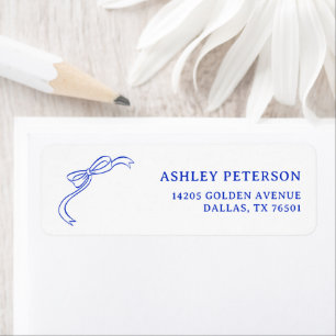 Ribbon French Blue Vintage Wedding Rücksendeadress