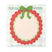 Ribbon & Frills Holiday Message Personalized Notizblock (Vorderseite)