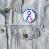 Ribbon für männliche Brustkrebsbekämpfer Weißer Kn Button (Beispiel)
