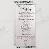 Ribbon & Glitzer auf Pearl - SmaragdWedding Programm (Vorne/Hinten)