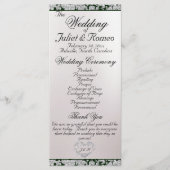 Ribbon & Glitzer auf Pearl - SmaragdWedding Programm (Vorderseite)