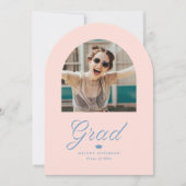 Ribbon Grad Arch Foto Abschluss Einladung (Vorderseite)