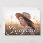 Ribbon Graduate Classic Foto Abschluss Ankündigung (Vorderseite)