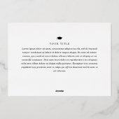 Ribbon Graduate Classic Foto Abschluss Folieneinladung (Rückseite)