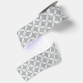 Ribbon - Graues Petalmuster Satinband (Rückseite)