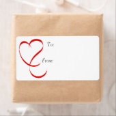 Ribbon Heart Geschenkmarken (Insitu)