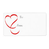 Ribbon Heart Geschenkmarken (Vorne)