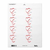 Ribbon Heart Geschenkmarken (Vorne)