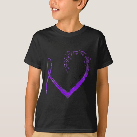 Ribbon Heart Overdose Awareness 1  T-Shirt (Vorderseite)