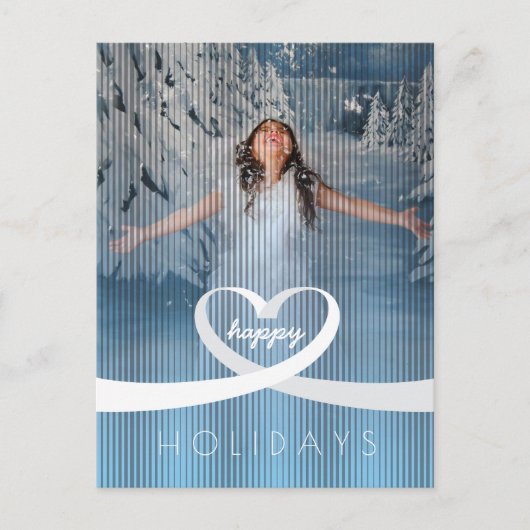 Ribbon Heart Postkarte (Vorderseite)