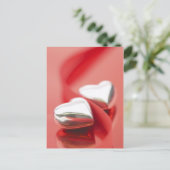 Ribbon Hearts Postkarte (Stehend Vorderseite)