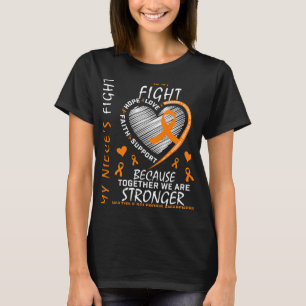Ribbon Herz Frau Niece Multiple Sklerose Bewusstse T-Shirt