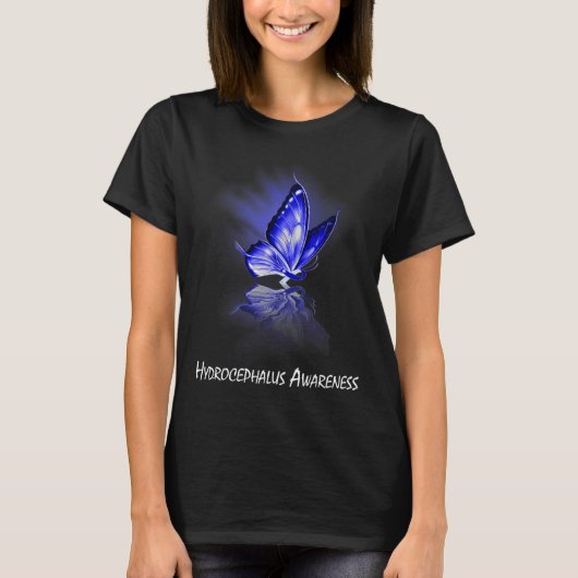 Ribbon-Hydrocephalus-Bewusstsein T-Shirt (Vorderseite)