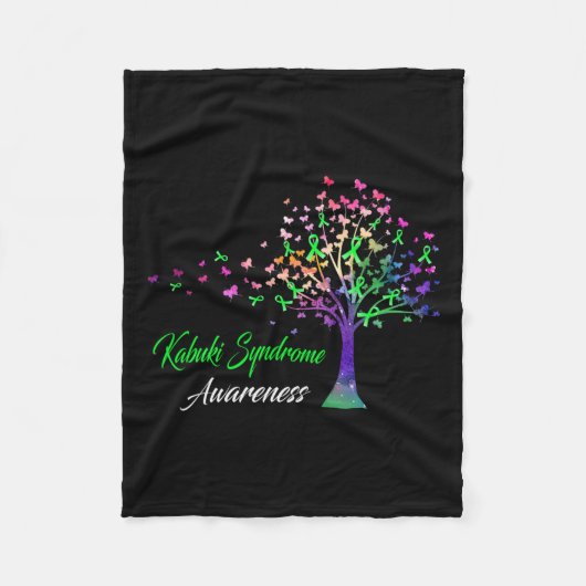 Ribbon Kabuki Syndrom Bewusstsein Fleecedecke (Vorderseite)