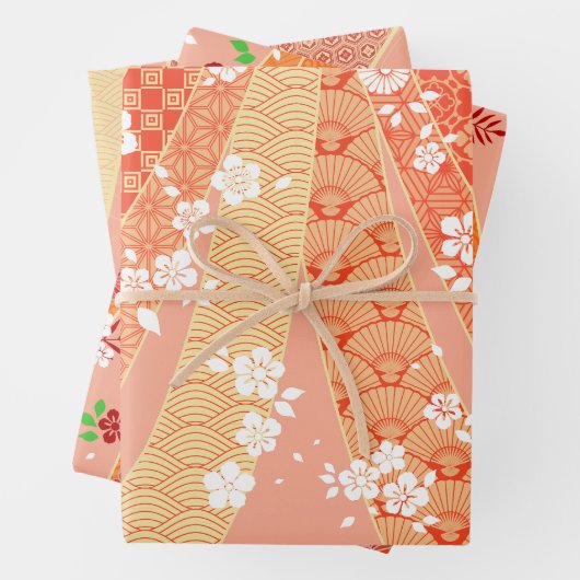 Ribbon Kimono Mix Pattern Geschenkpapier Set (Beispiel)