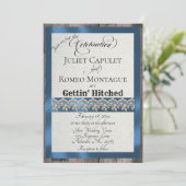 Ribbon & Lace Gettin' Hitched - Blau (Stehend Vorderseite)