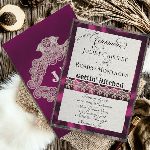 Ribbon & Lace Gettin' Hitched - Pflaume