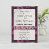 Ribbon & Lace Gettin' Hitched - Pflaume (Stehend Vorderseite)