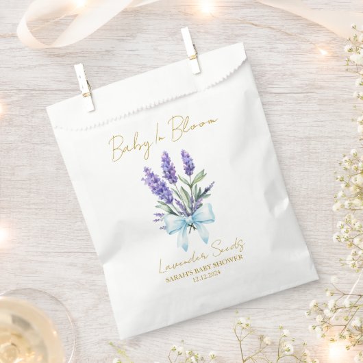 Ribbon | Lavender Seeds Baby Shower Favor Bag Geschenktütchen (Ausgeschnitten)
