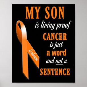 Ribbon Leukemia Awareness S (Sohn) Poster