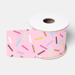 Ribbon mit Aufdruck rosa Donut-Sprinkles Ripsband