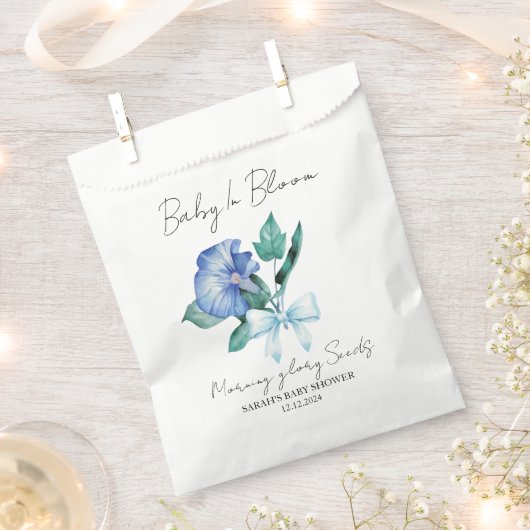 Ribbon | Morning glory Seeds Baby Shower Favor Bag Geschenktütchen (Ausgeschnitten)