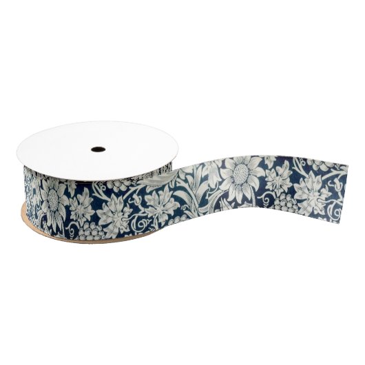 Ribbon - Muster für blaue und weiße Jugendstil Ripsband (Spule)