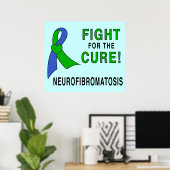Ribbon Neurofibromatose: Kampf um die Heilung! Poster (Heimbüro)