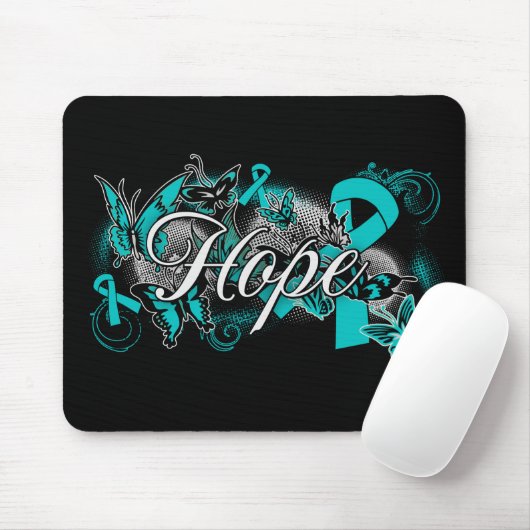 Ribbon Ovarian Cancer Garden Mousepad (Mit Mouse)