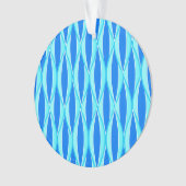 Ribbon Print Mitte des Jahrhunderts - Blautöne Ornament (Vorderseite)