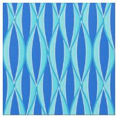 Ribbon Print Mitte des Jahrhunderts - Blautöne Stoff (Nahaufnahme)
