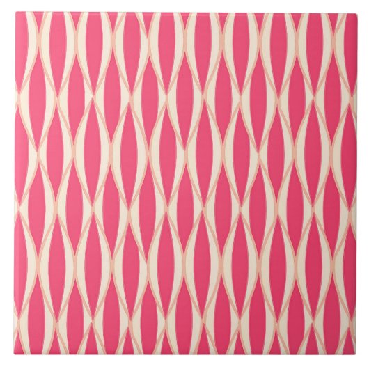 Ribbon Print Mitte des Jahrhunderts - Farbtöne von Fliese (Vorderseite)
